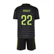 Real Madrid Antonio Rudiger #22 Tredjeställ Barn 2022-23 Korta ärmar (+ Korta byxor)